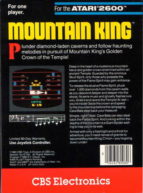 Mountain King - Box Back