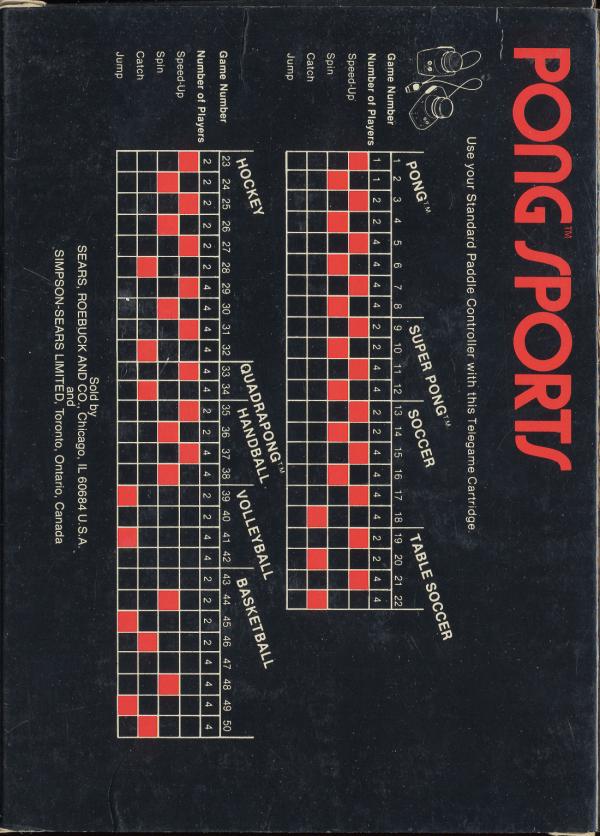 Pong Sports - Box Back