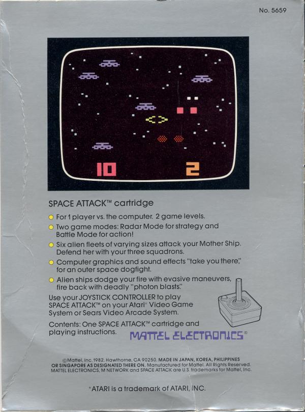 Space Attack - Box Back