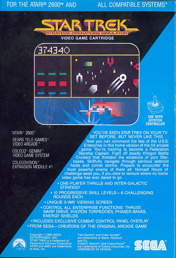 Star Trek: Strategic Operations Simulator - Box Back