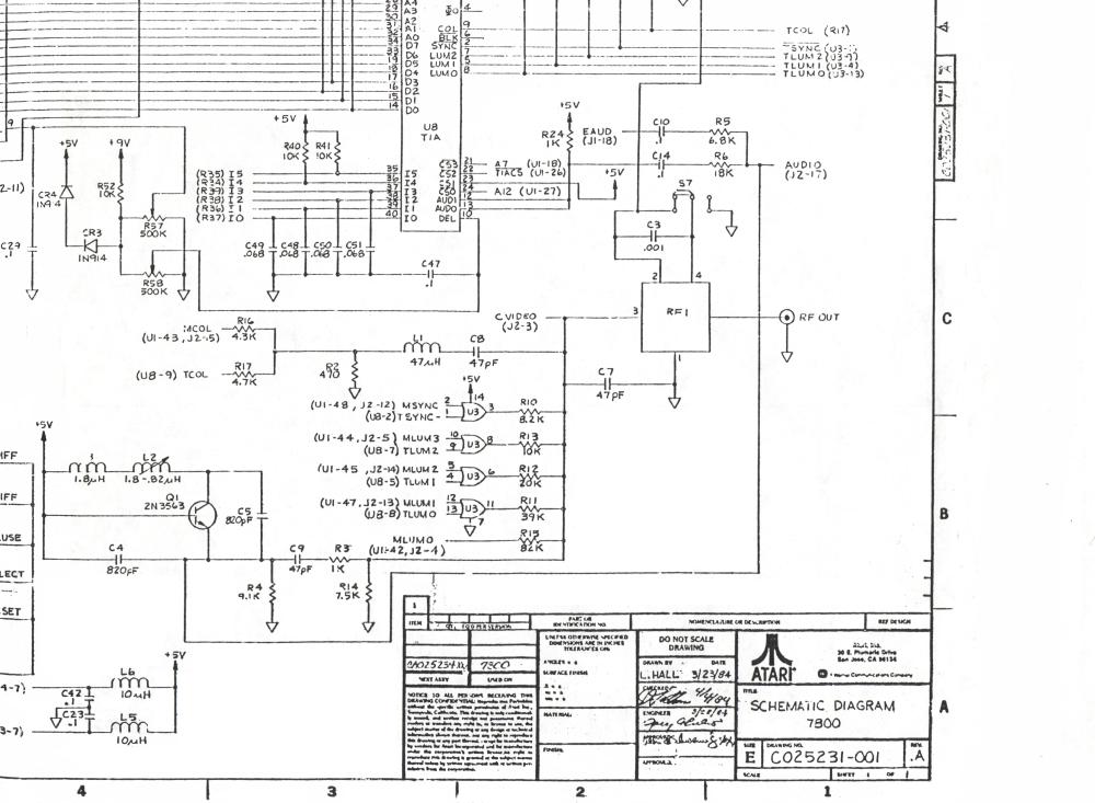 Atari 7800 Board - Lower Right Corner