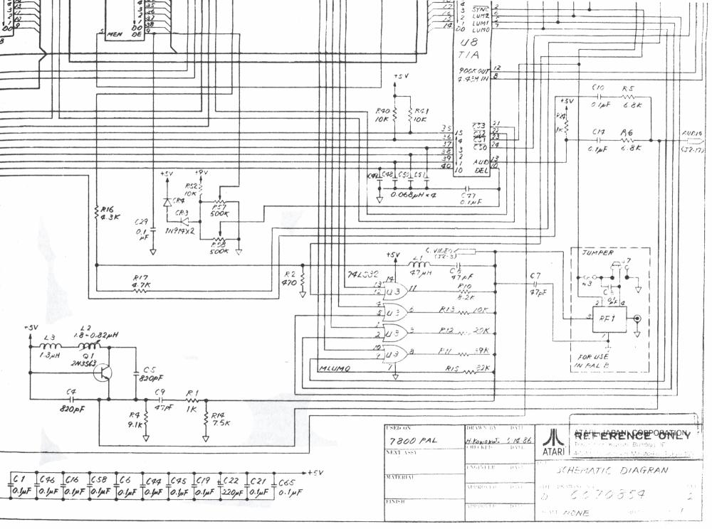 Atari 7800 Board - Lower Right Corner