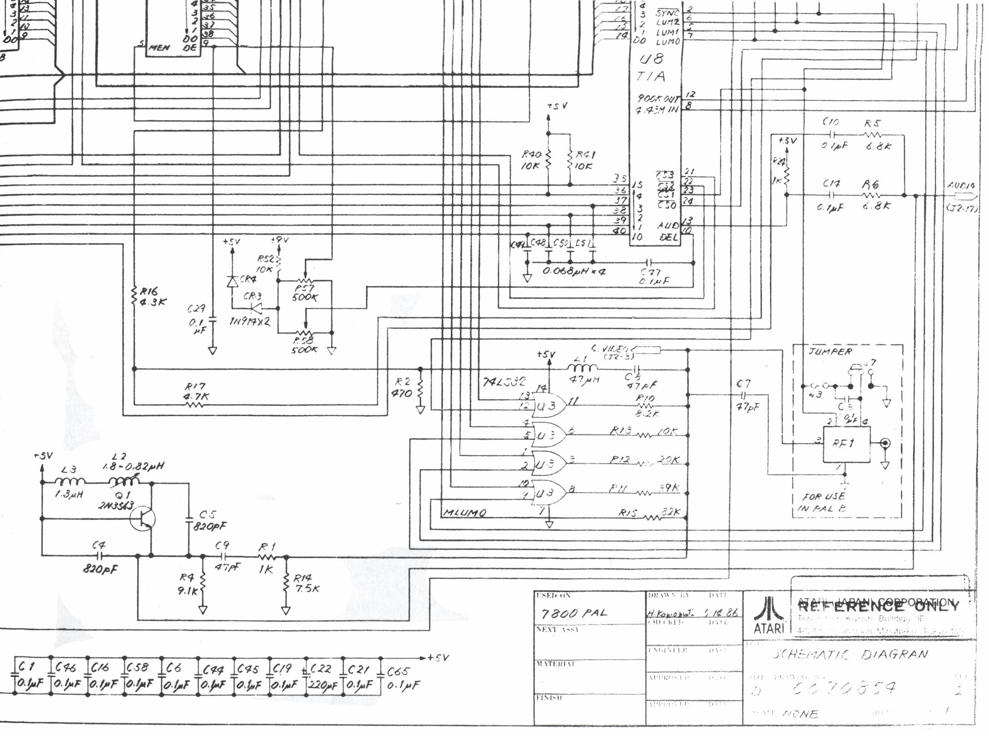 Atari 7800 Board - Lower Right Corner