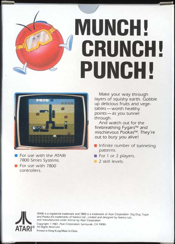 Dig Dug - Box Back