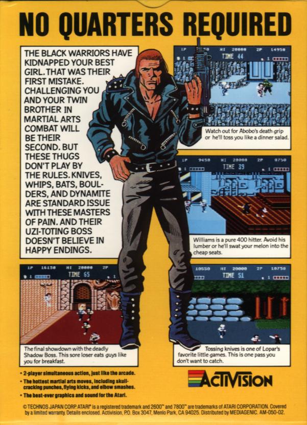 Double Dragon - Box Back