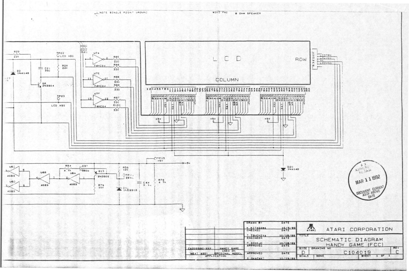 Atari Lynx System Board - Lower Right Corner