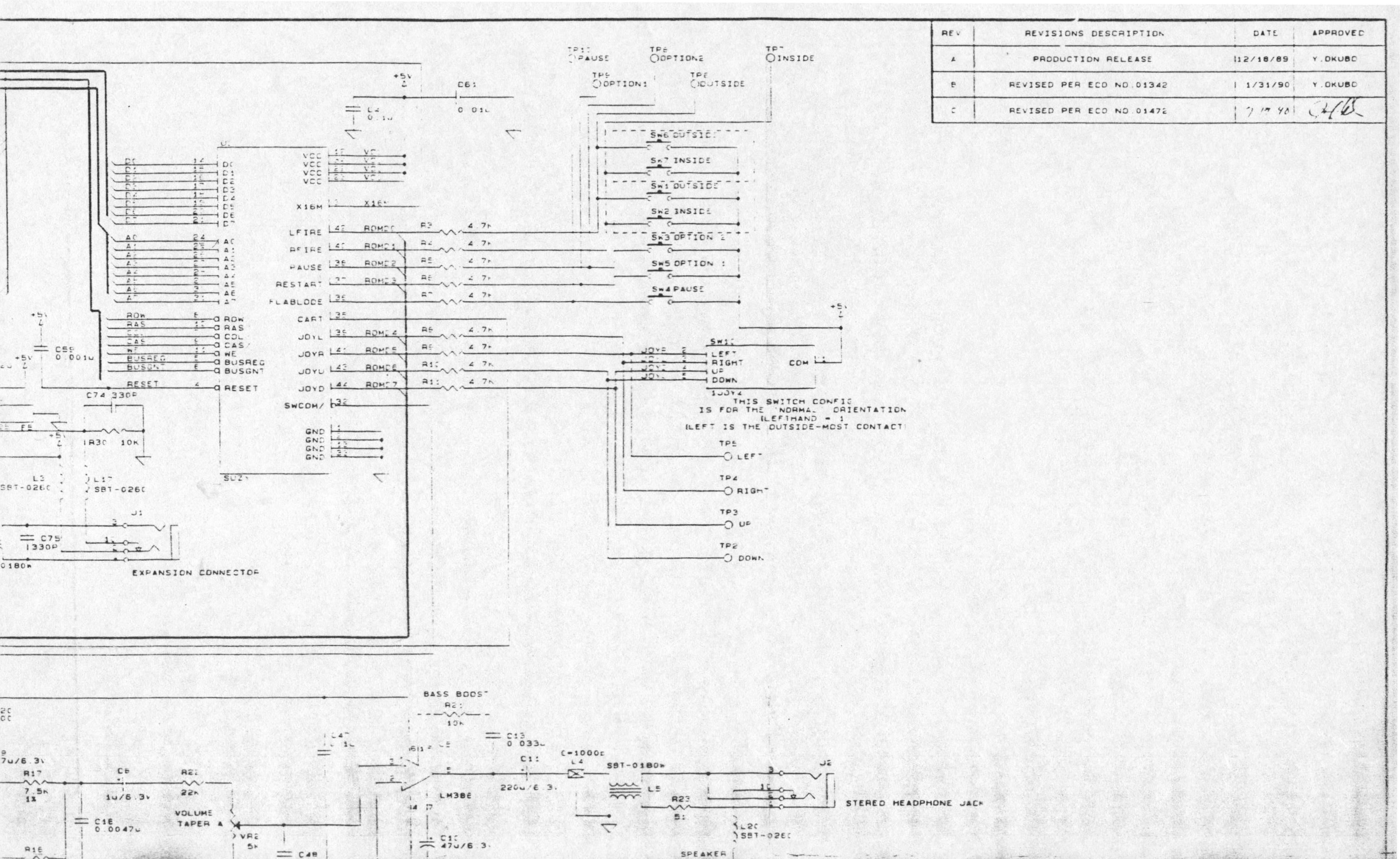 Atari Lynx System Board - Upper Right Corner