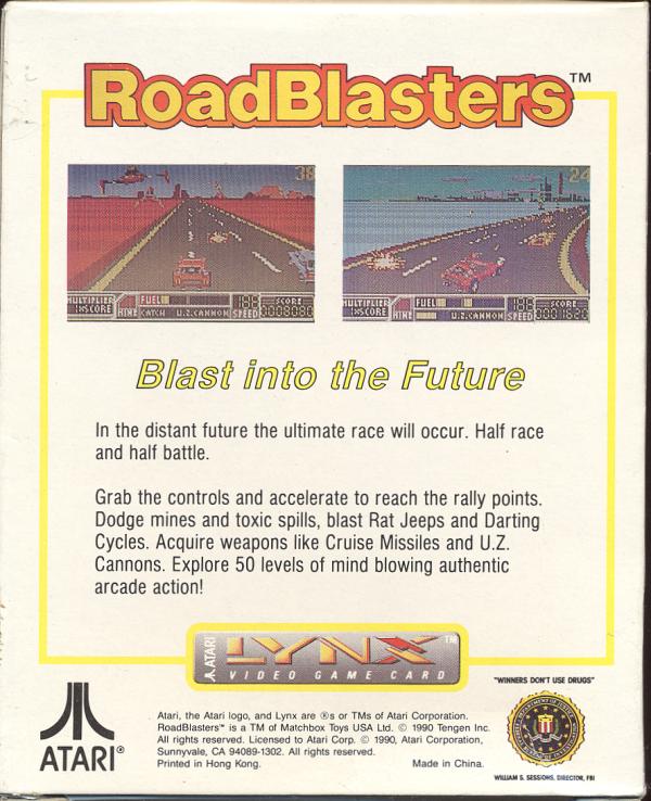 RoadBlasters - Box Back