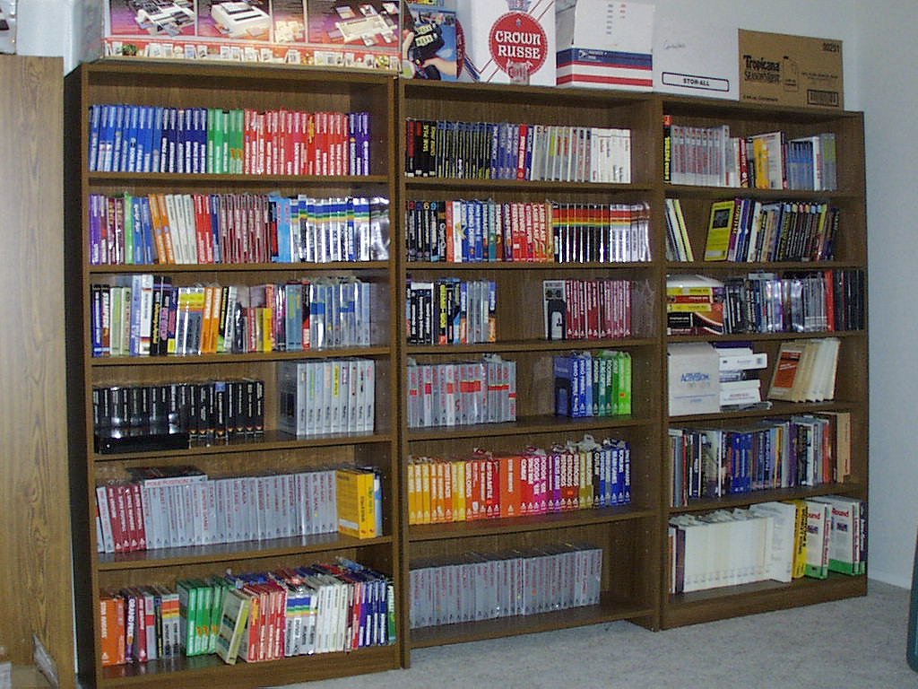 Bookshelves for Boxed Cart Storage